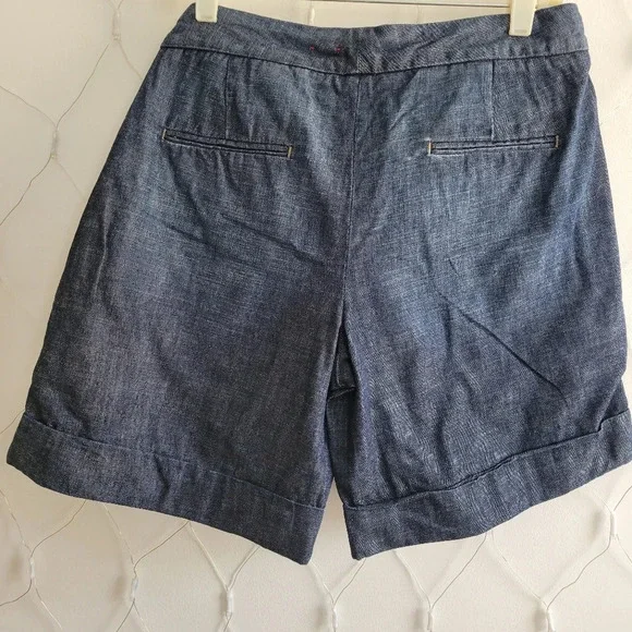X2 Denim Cuffed Shorts / Darker Denim / Cotton / Size 10 - Picture 7 of 7